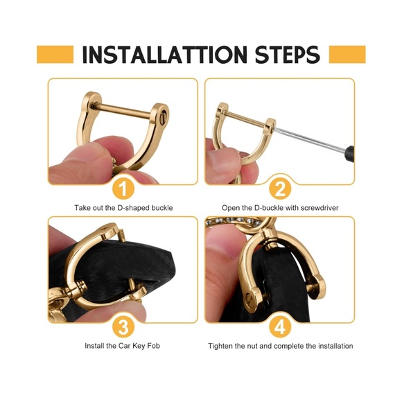 Gold Dog Cat Paw Print Rhinestone Bag Charm Keychain - Picture 4 of 6